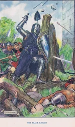 Die belagerte Burg - Der Schwarze Ritter, Illustration aus 